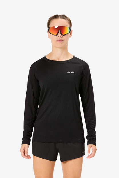 NNormal Women's Merino Long Sleeve T-shirt Black  by Nnormal