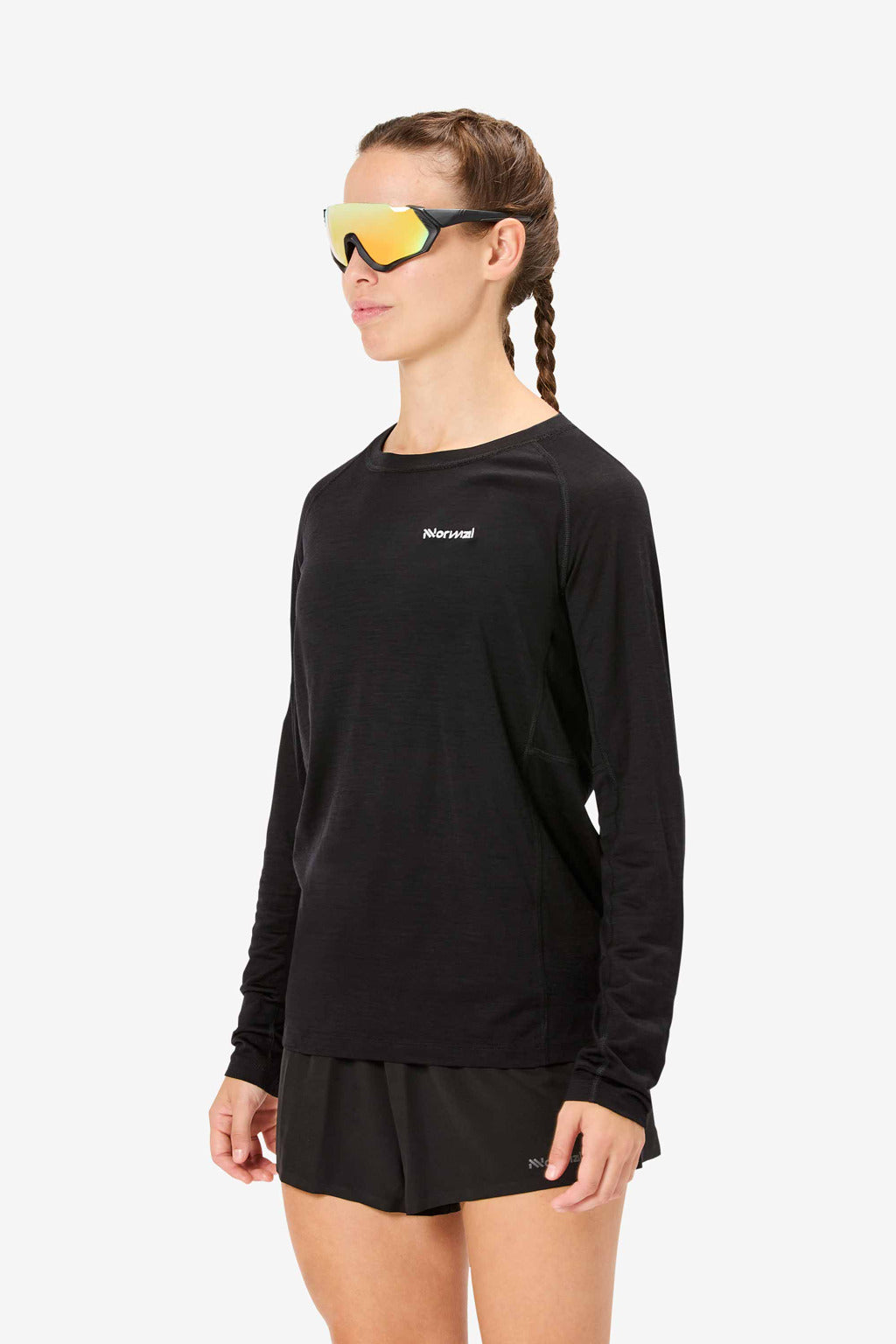 NNormal Women's Merino Long Sleeve T-shirt Black  by Nnormal