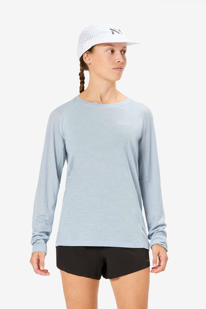 NNormal Women's Merino Long Sleeve T-shirt Blue  by Nnormal