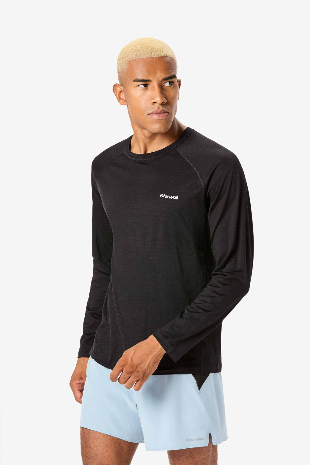 NNormal Men's Merino Long Sleeve T-shirt Black  by Nnormal