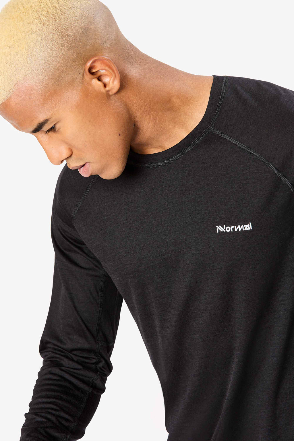 NNormal Men's Merino Long Sleeve T-shirt Black  by Nnormal